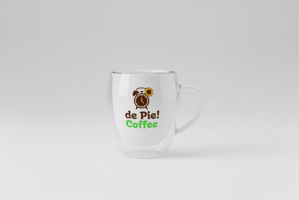 Porcelain White Double-Walled Glass Mug